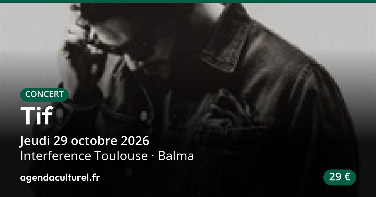 Concert de rap avec Tif à Balma, 29 octobre 2026