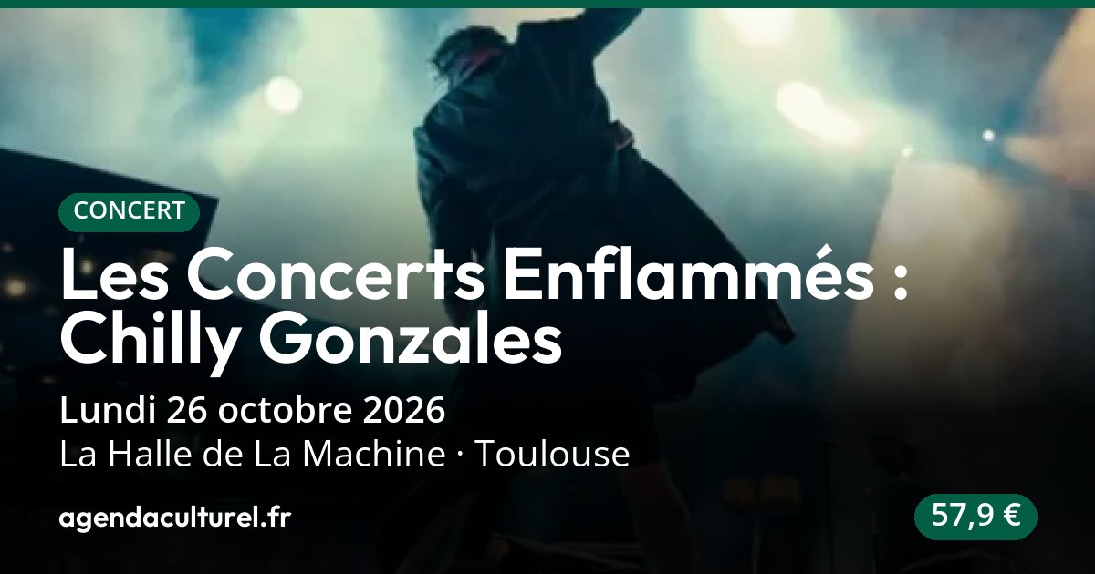 Chilly Gonzales aux Concerts Enflammés, Toulouse, 26 oct.