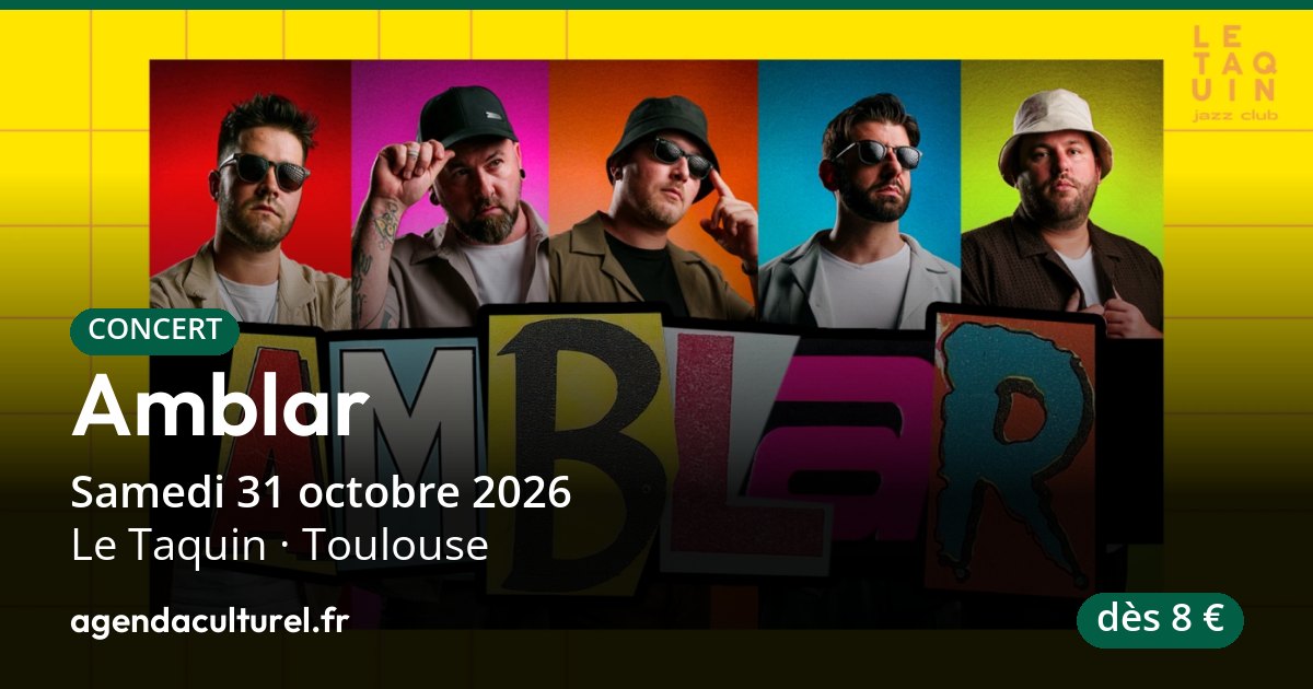 Amblar au Taquin à Toulouse du 31 oct. au 1er nov. 2026