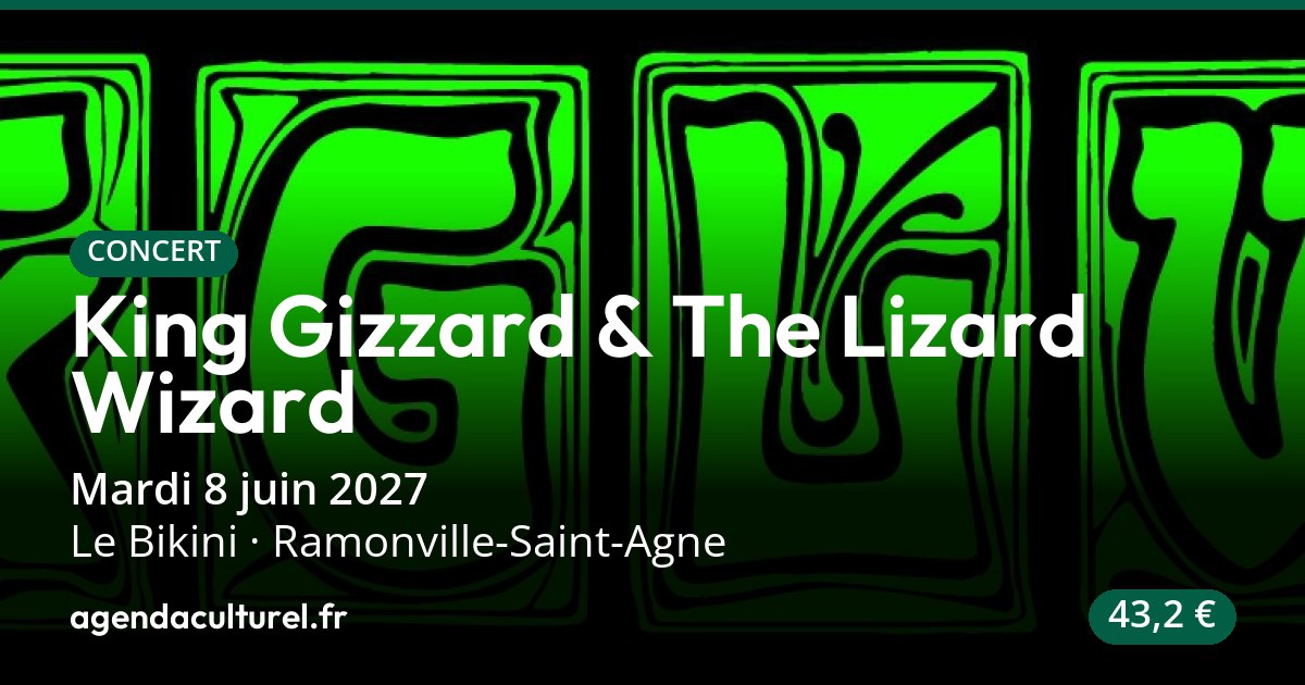 King Gizzard & The Lizard Wizard au Bikini à Ramonville le 8 juin 2027