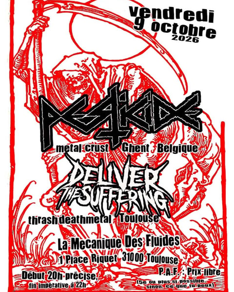 Soirée metal crust : PESTICIDE + DELIVER THE SUFFERING