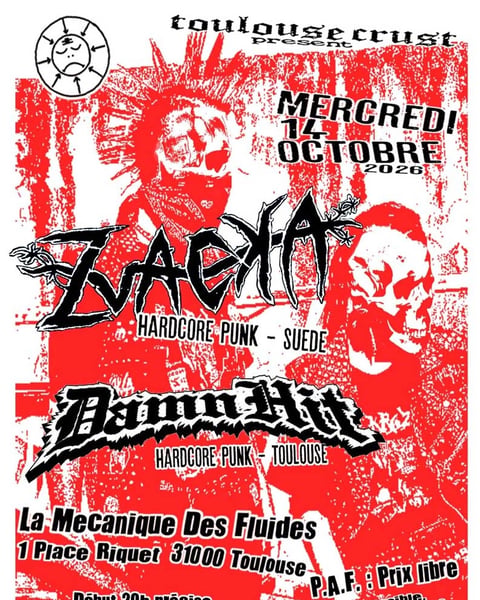 ZVACKA + Damn Hit, concert hardcore punk