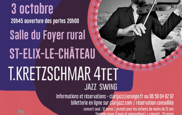 Clarijazz reçoit Thomas Kretzschmar Quartet – jazz swing
