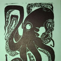 Lumière, contraste et composition Linogravures par Prune