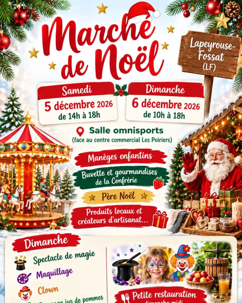 Marché de Noël 2026 à Lapeyrouse-Fossat