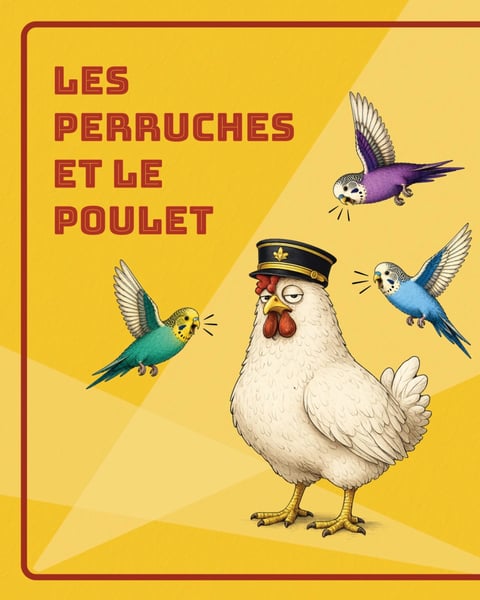 Les Perruches et le Poulet