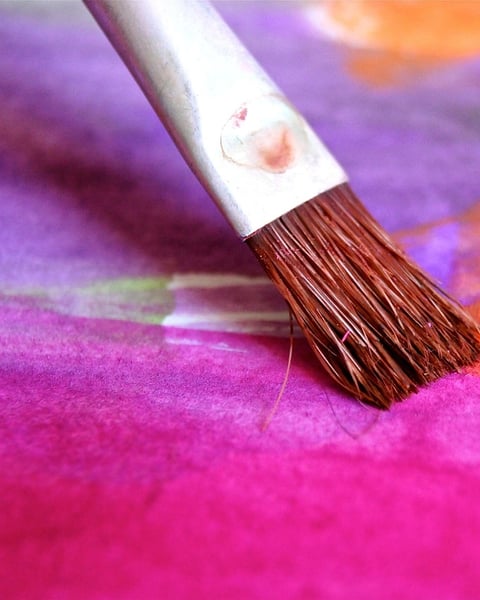 Du figuratif à l'abstrait, exposition d'aquarelles