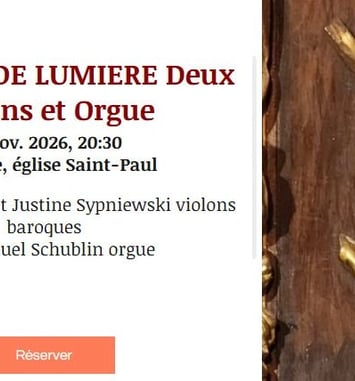 Musique de lumière deux violons et orgue I Auterive