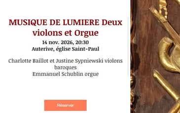 Musique de lumière deux violons et orgue I Auterive