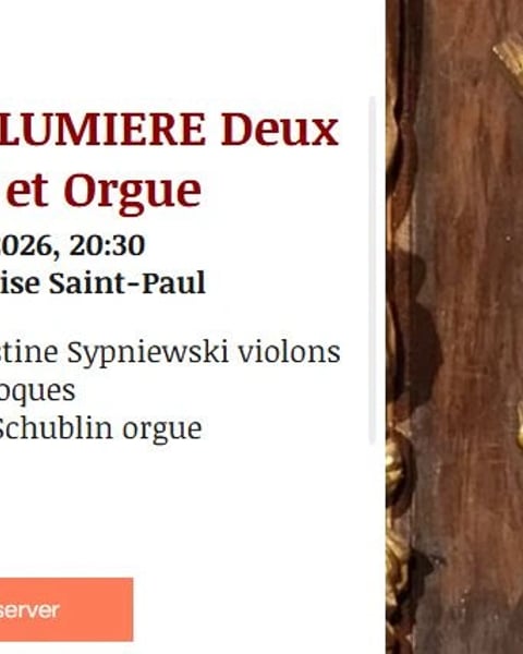 Musique de lumière deux violons et orgue I Auterive