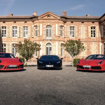 Exposition de voitures de prestige au château