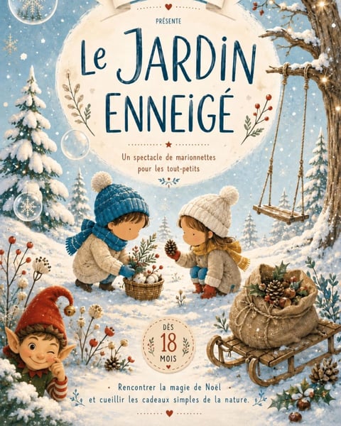 Le jardin enneigé