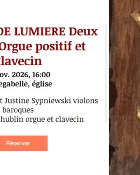 Musique de lumière : Deux violons et Orgue à Cintegabelle