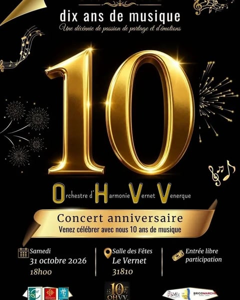Concert anniversaire de l'Orchestre d'Harmonie du Vernet