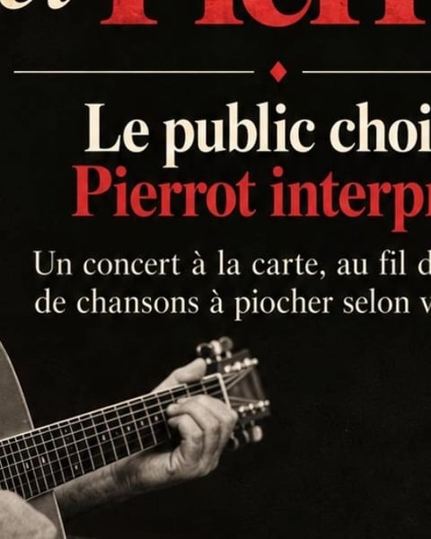 Concert : une guitare, un micro et Pierrot