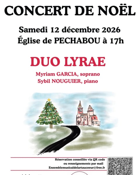 Concert de Noël du duo Lyrae à l'Église de Pechabou